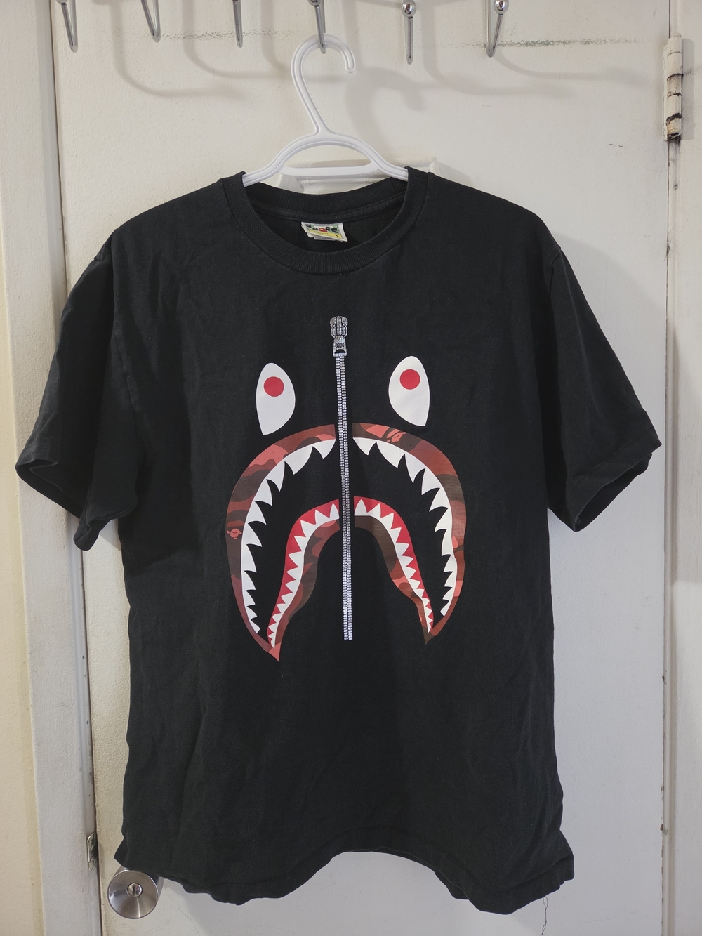 Bape Red Camo Shark Tee
